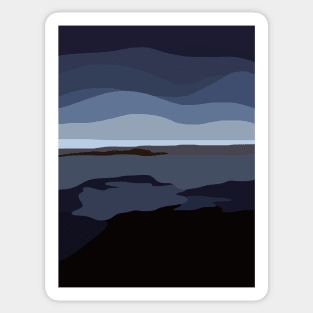 Blue Lake Landscape Sticker